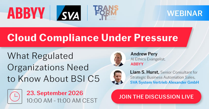 ABBYY SVA Webinar Cloud Compliance Under Pressure 2