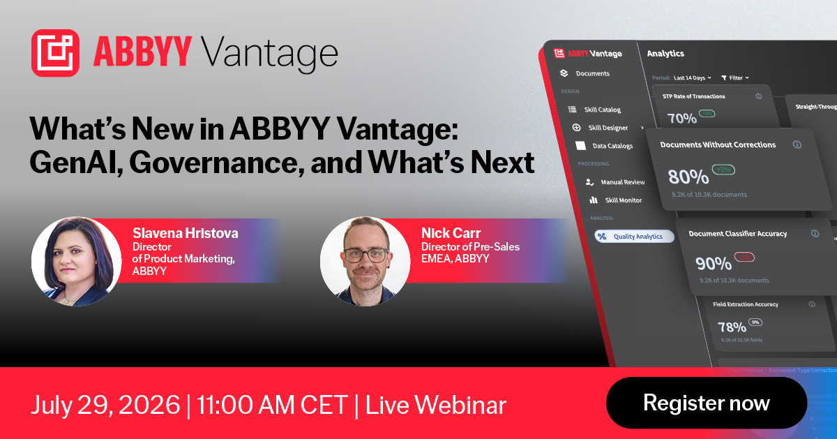 Webinar Whats New in ABBYYVantage