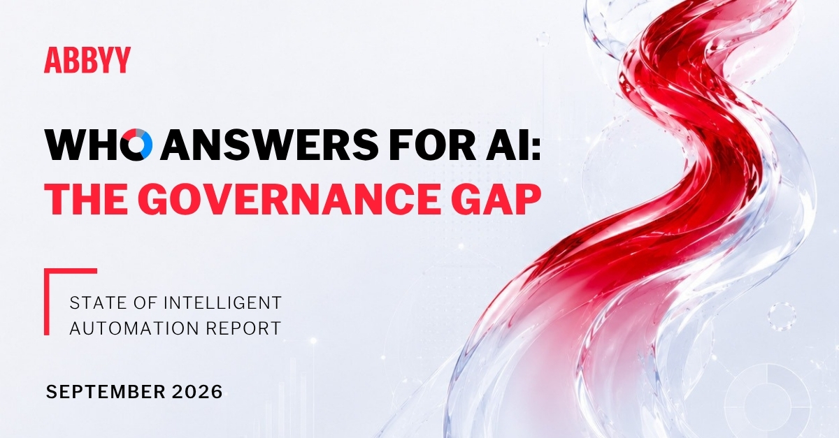 ABBYY Who Answers for AI The Governance September 2026